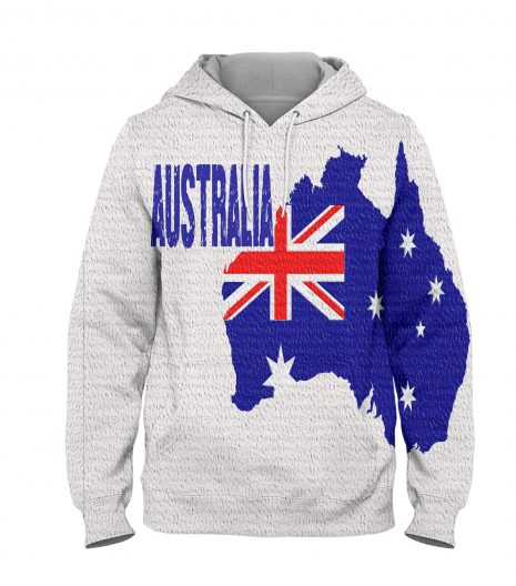 Australia Map – 3D Printed Pullover Hoodie