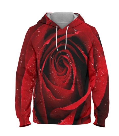 Red Flower – 3D Printed Pullover Hoodie
