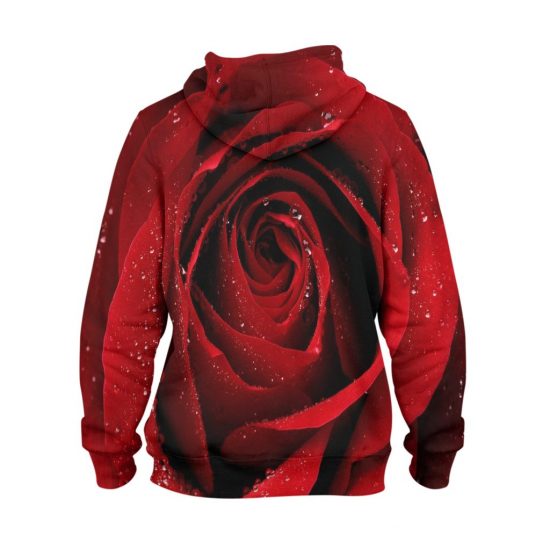 Red Flower – 3D Printed Pullover Hoodie