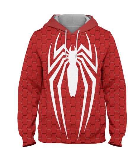Red Spider Man Hoodie – 3D Printed Pullover Hoodie