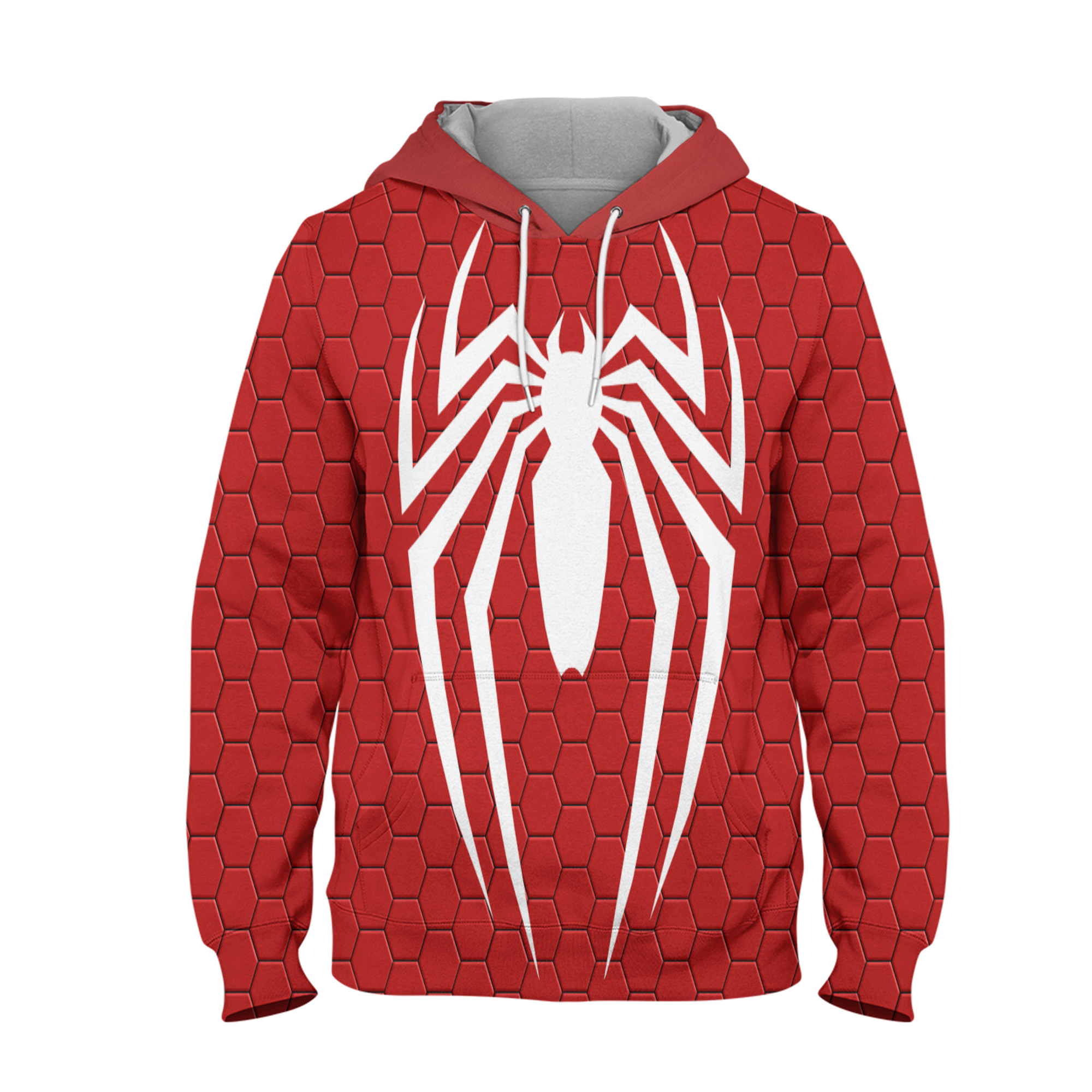 Red Spider Man Hoodie – 3D Printed Pullover Hoodie - Jeedad
