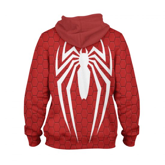 Red Spider Man Hoodie – 3D Printed Pullover Hoodie