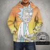 Rick & Morty Scientist Rick Yellow Hoodie – 3D Printed Pullover Hoodie