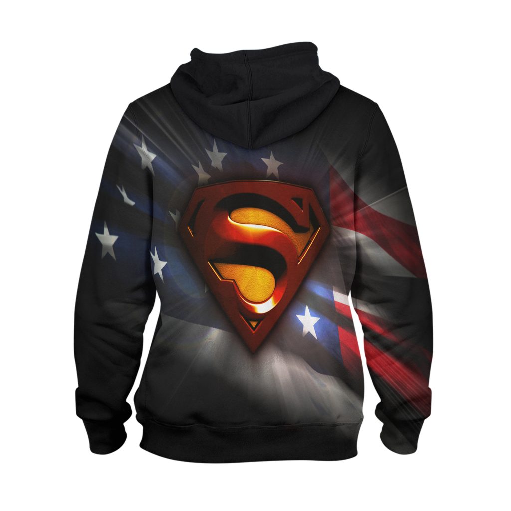 Superman Black Hoodie – 3D Printed Pullover Hoodie1
