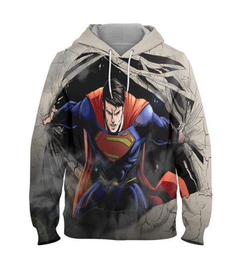 Superman Night Power Hoodie – 3D Printed Pullover Hoodie