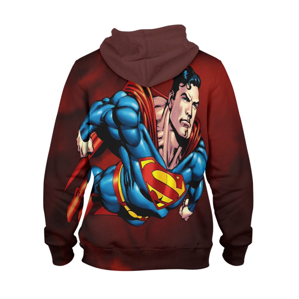 Superman Red Hoodie – 3D Printed Pullover Hoodie1