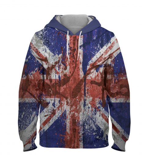 UK Old Flag Hoodie – 3D Printed Pullover Hoodie