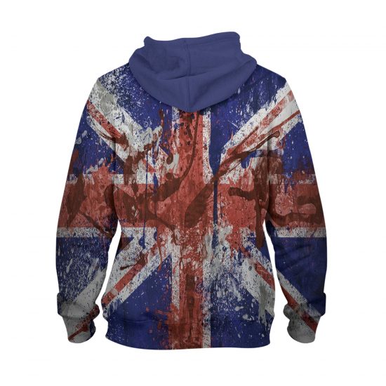 UK Old Flag Hoodie – 3D Printed Pullover Hoodie
