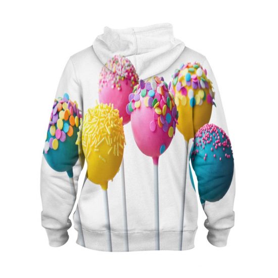 White Candy- 3D Printed Pullover Hoodie
