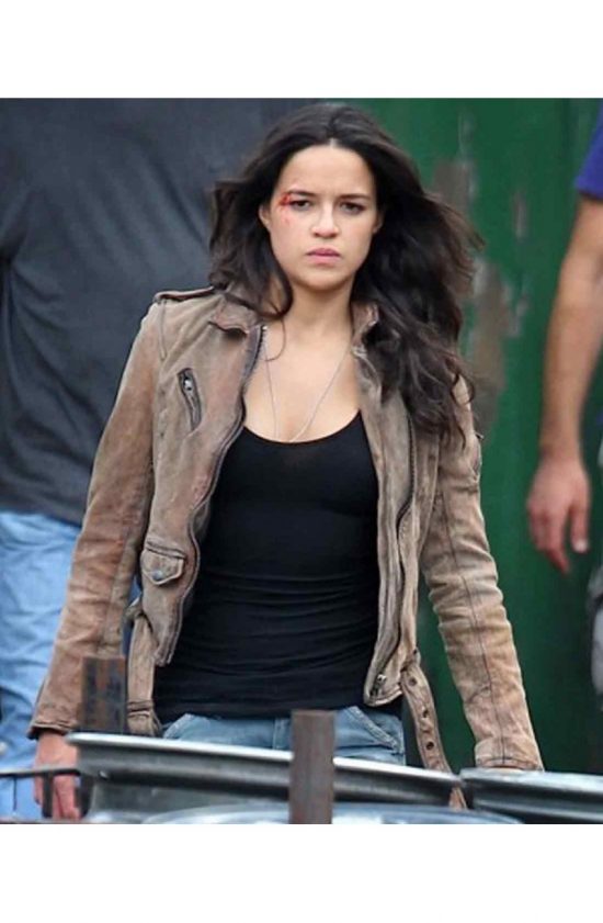 Michelle Rodriguez Fast And Furious 7 Letty Ortiz Leather Jacket