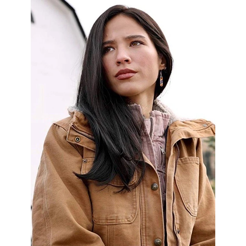 YELLOWSTONE KELSEY ASBILLE BROWN COTTON JACKET