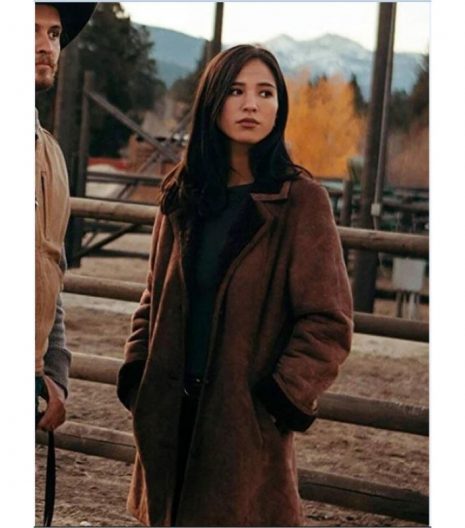 YELLOWSTONE KELSEY ASBILLE SUEDE LEATHER COAT