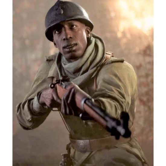 Battlefield 5 deme cisse brown leather coat