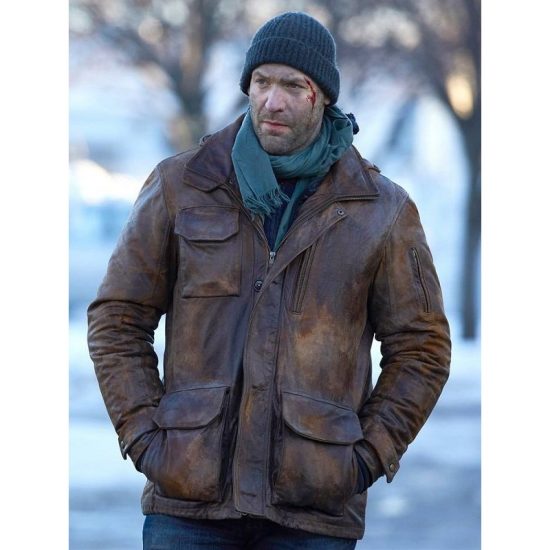 Corey Stoll The Strain Brown Leather Jacket