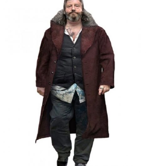 Detroit Become Human Hank Anderson Trench Suede Leather Coat