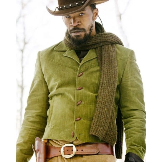 Django Unchained Jamie Foxx Green Cotton Jacket