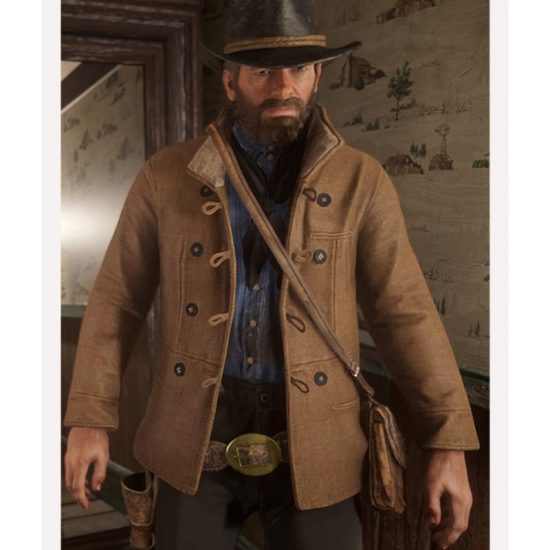 Red Dead Redemption 2 Scout Shearling Brown Leather Jacket
