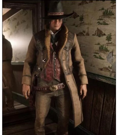 Red Dead Redemption 2 Montana Geniune Leather Coat
