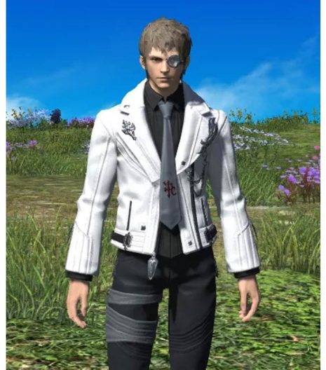 Scion Adventurers Final Fantasy XIV White Leather Jacket